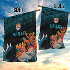 Fiji Bati Rugby Viti Masi Garden Flag Coral Motifs