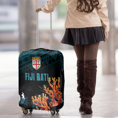 Fiji Bati Rugby Viti Masi Luggage Cover Coral Motifs
