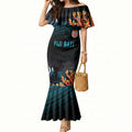 Fiji Bati Rugby Custom Viti Masi Mermaid Dress Coral Motifs
