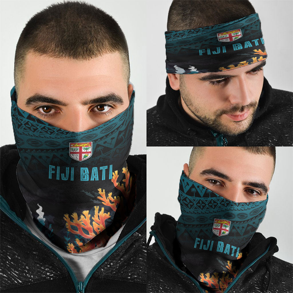 Fiji Bati Rugby Viti Masi Neck Gaiter Coral Motifs