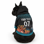 Fiji Bati Rugby Custom Viti Masi Pet Hoodie Coral Motifs