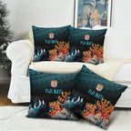 Fiji Bati Rugby Viti Masi Pillow Cover Coral Motifs
