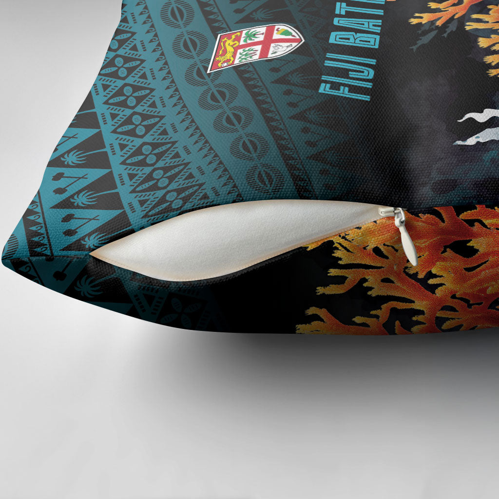 Fiji Bati Rugby Viti Masi Pillow Cover Coral Motifs