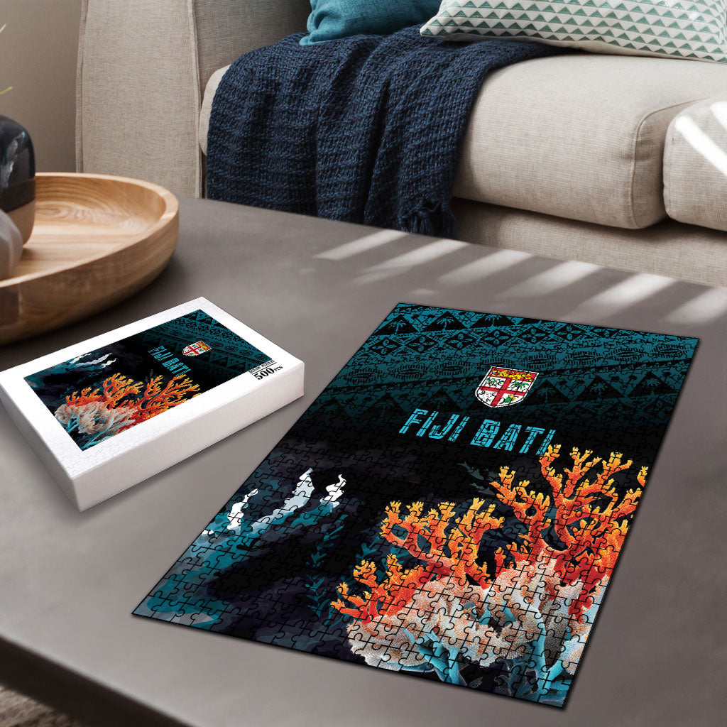 Fiji Bati Rugby Viti Masi Puzzle Coral Motifs