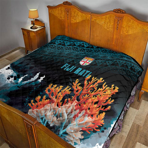 Fiji Bati Rugby Viti Masi Quilt Coral Motifs
