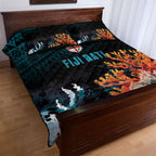 Fiji Bati Rugby Viti Masi Quilt Bed Set Coral Motifs