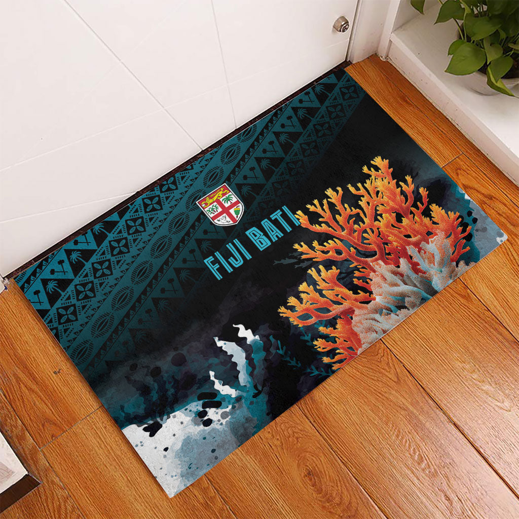 Fiji Bati Rugby Viti Masi Rubber Doormat Coral Motifs