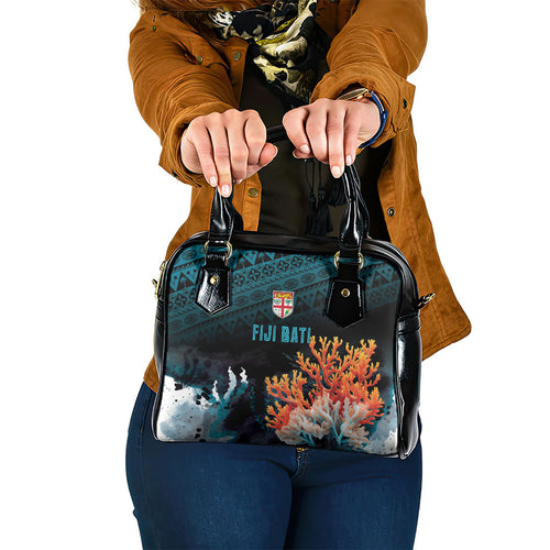 Fiji Bati Rugby Viti Masi Shoulder Handbag Coral Motifs