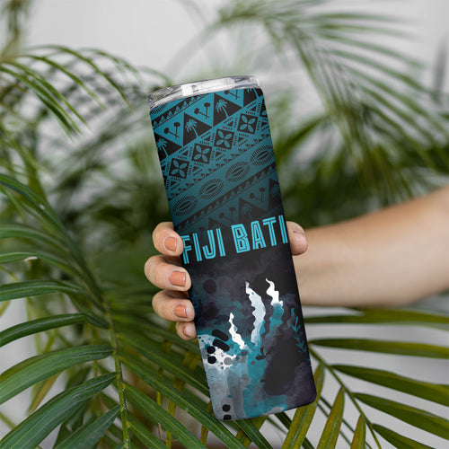 Fiji Bati Rugby Viti Masi Skinny Tumbler Coral Motifs