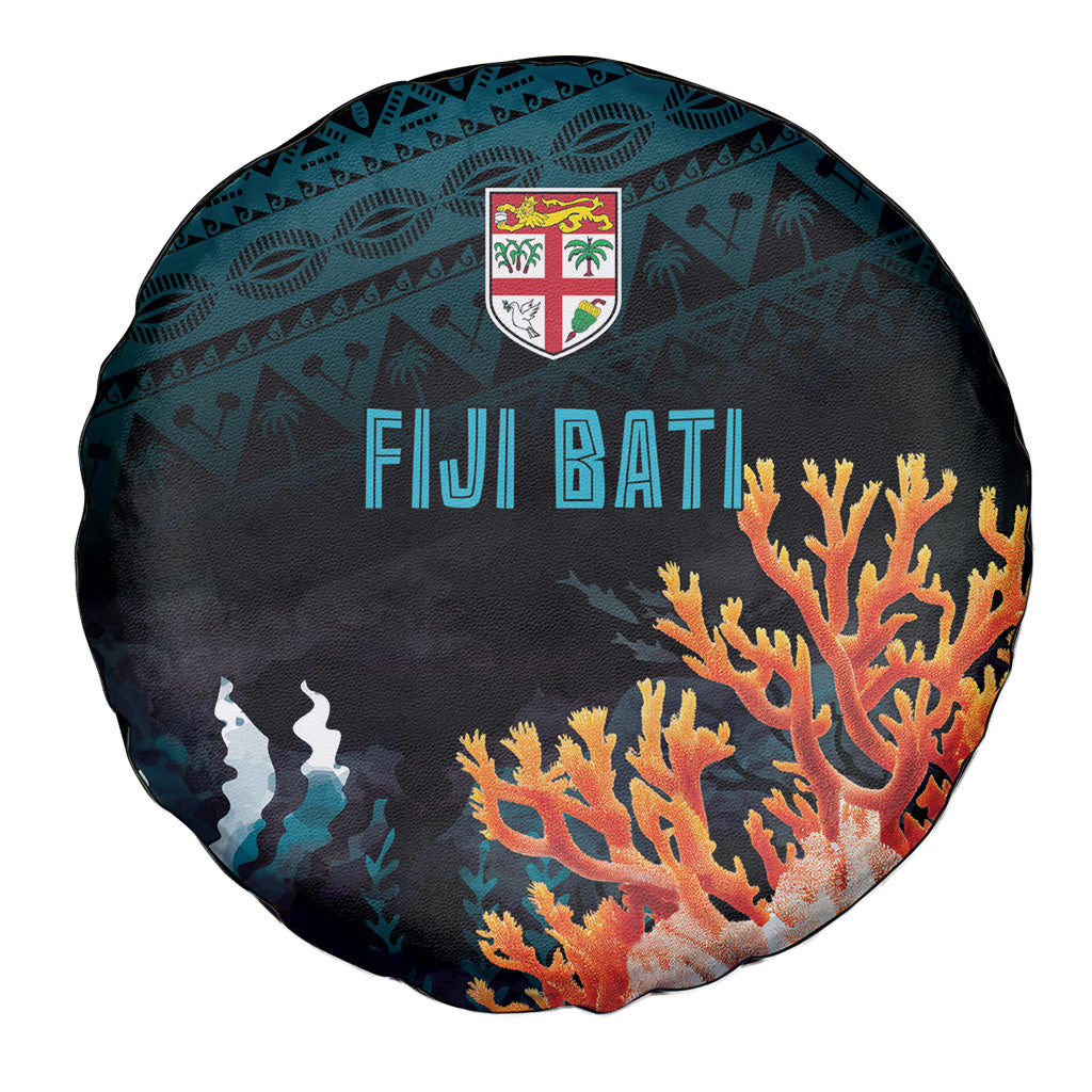 Fiji Bati Rugby Viti Masi Spare Tire Cover Coral Motifs