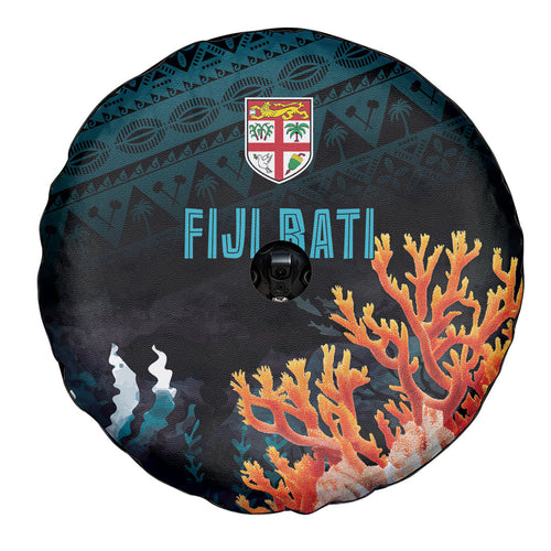 Fiji Bati Rugby Viti Masi Spare Tire Cover Coral Motifs