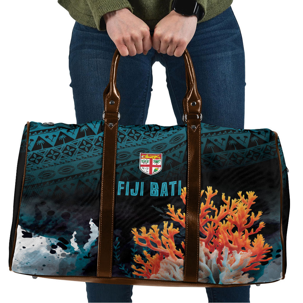 Fiji Bati Rugby Viti Masi Travel Bag Coral Motifs