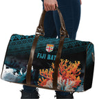 Fiji Bati Rugby Viti Masi Travel Bag Coral Motifs