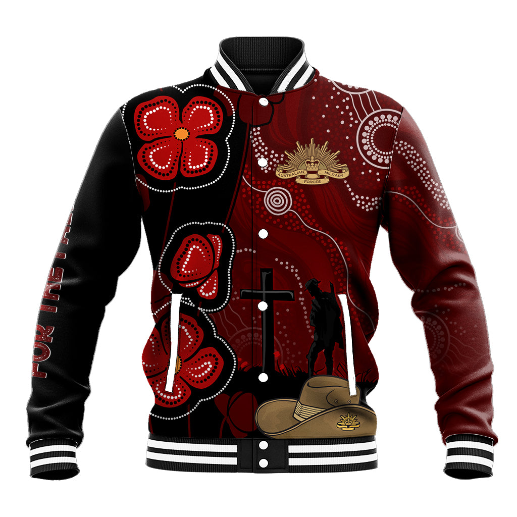 ANZAC Aboriginal Australia Baseball Jacket For the Fallen