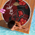ANZAC Aboriginal Australia Beach Blanket For the Fallen
