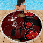 ANZAC Aboriginal Australia Beach Blanket For the Fallen