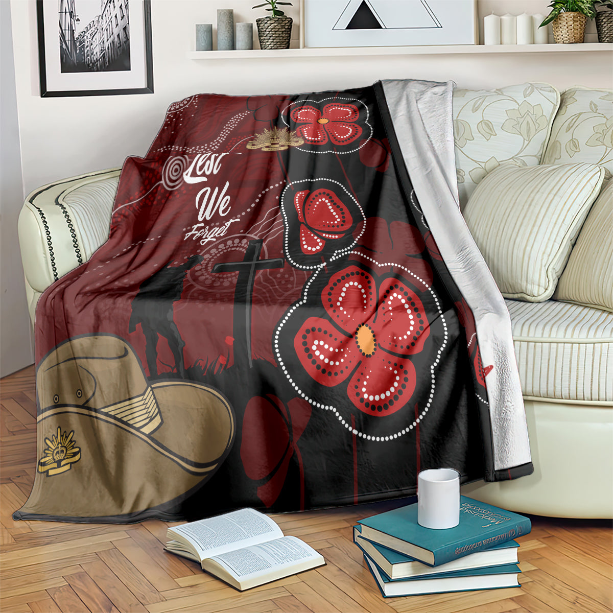 ANZAC Aboriginal Australia Blanket For the Fallen