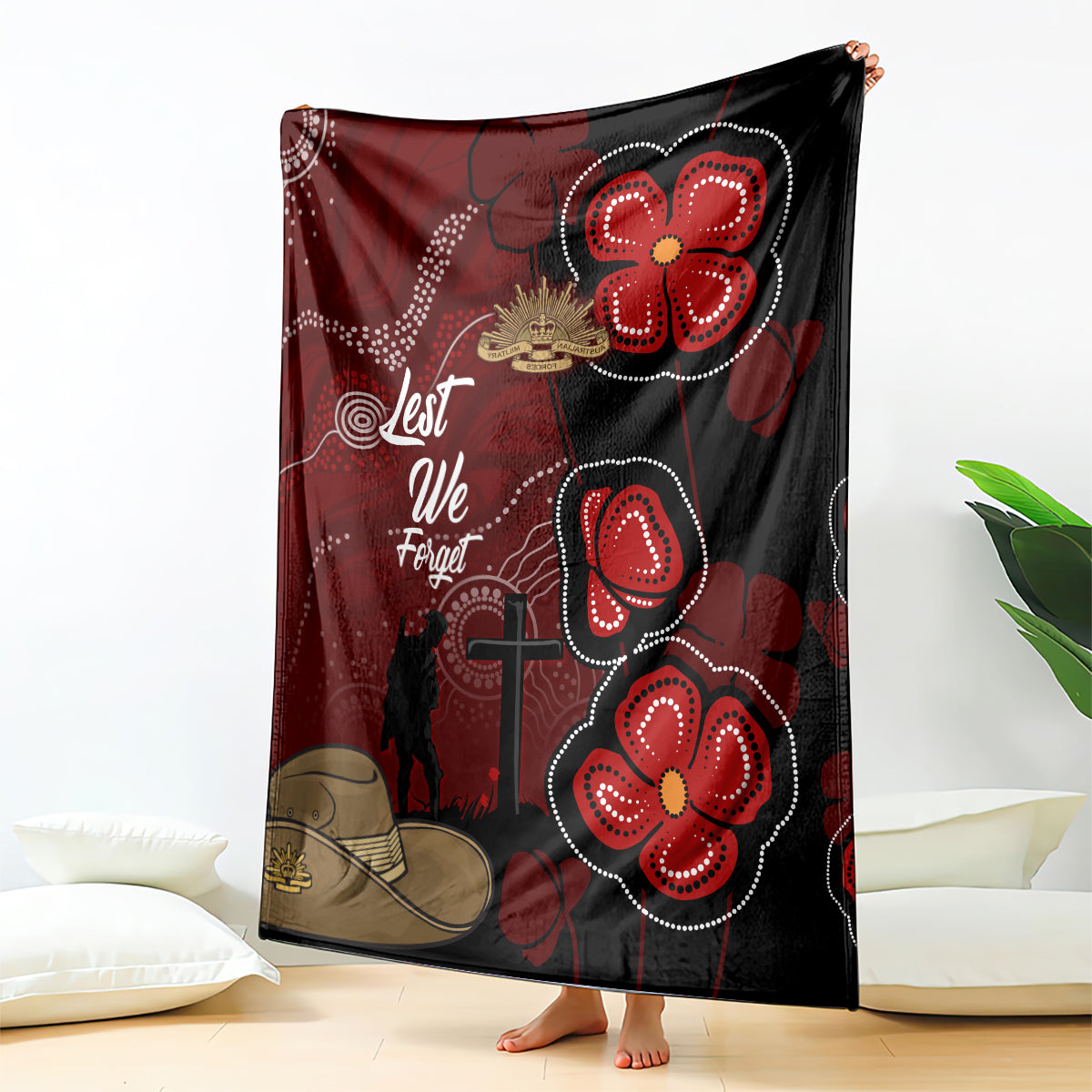 ANZAC Aboriginal Australia Blanket For the Fallen