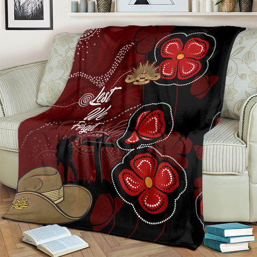 ANZAC Aboriginal Australia Blanket For the Fallen