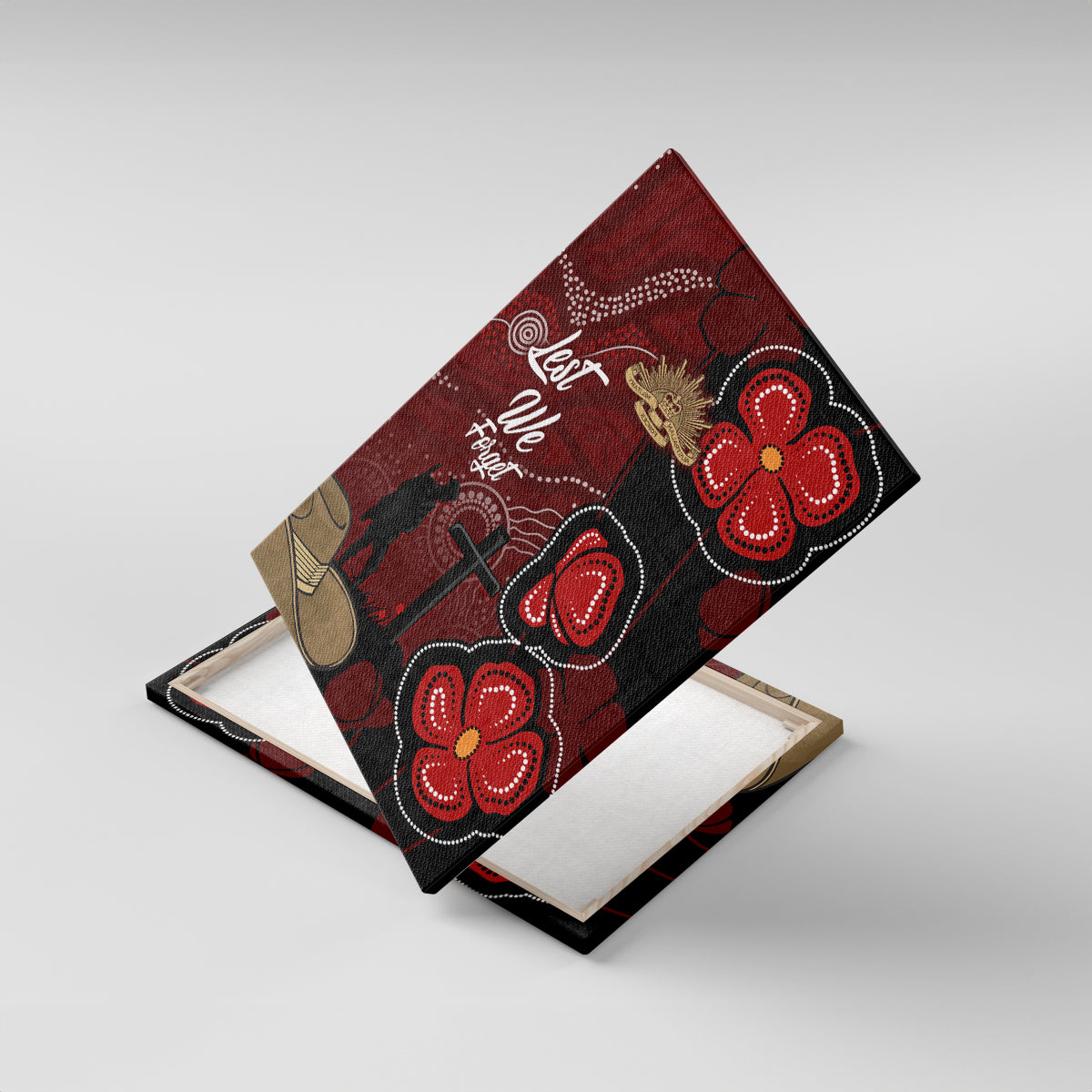 ANZAC Aboriginal Australia Canvas Wall Art For the Fallen