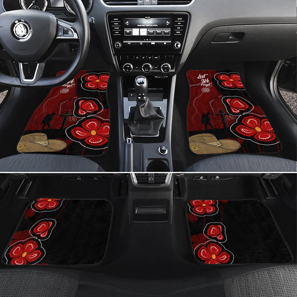 ANZAC Aboriginal Australia Car Mats For the Fallen