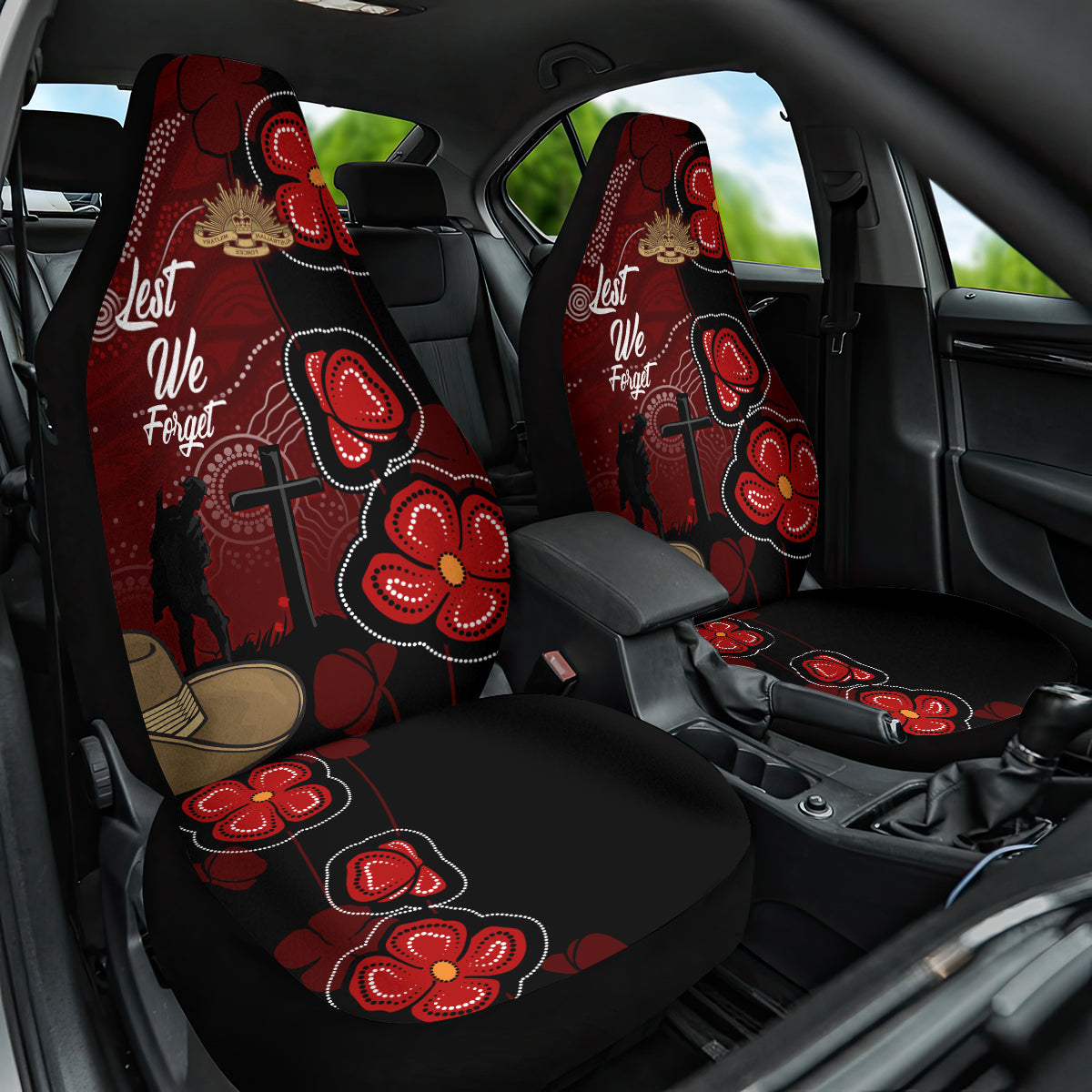 ANZAC Aboriginal Australia Car Seat Cover For the Fallen