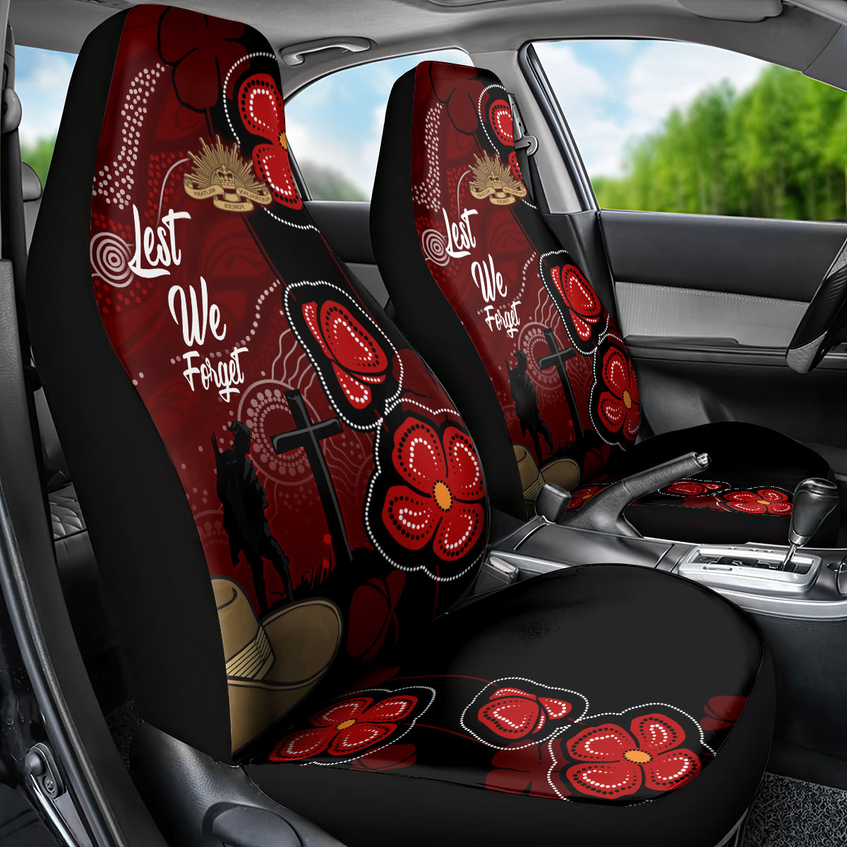 ANZAC Aboriginal Australia Car Seat Cover For the Fallen