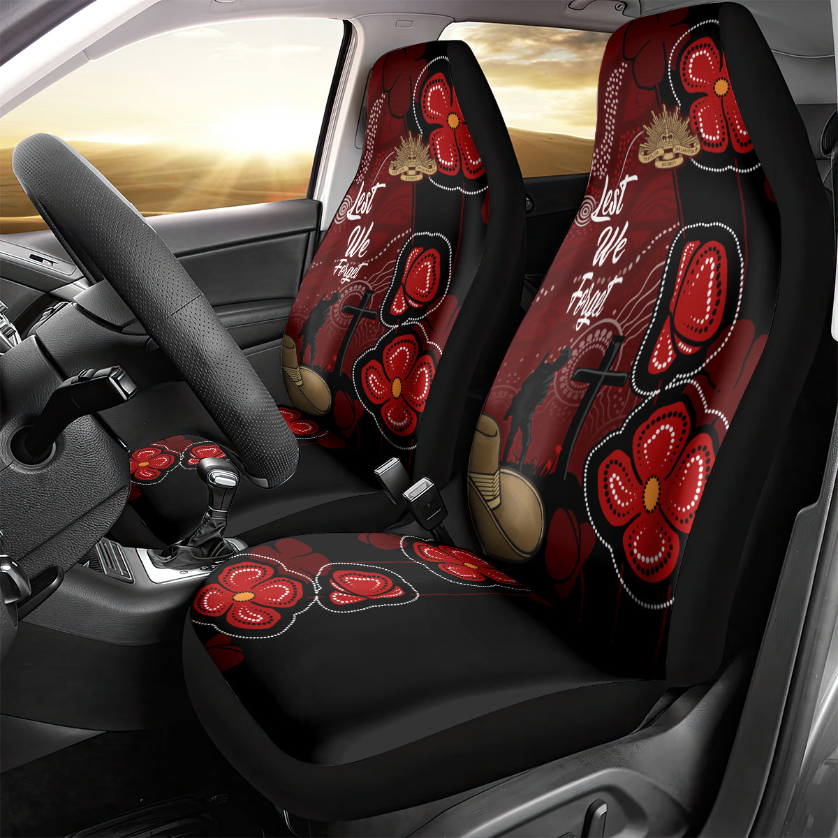 ANZAC Aboriginal Australia Car Seat Cover For the Fallen