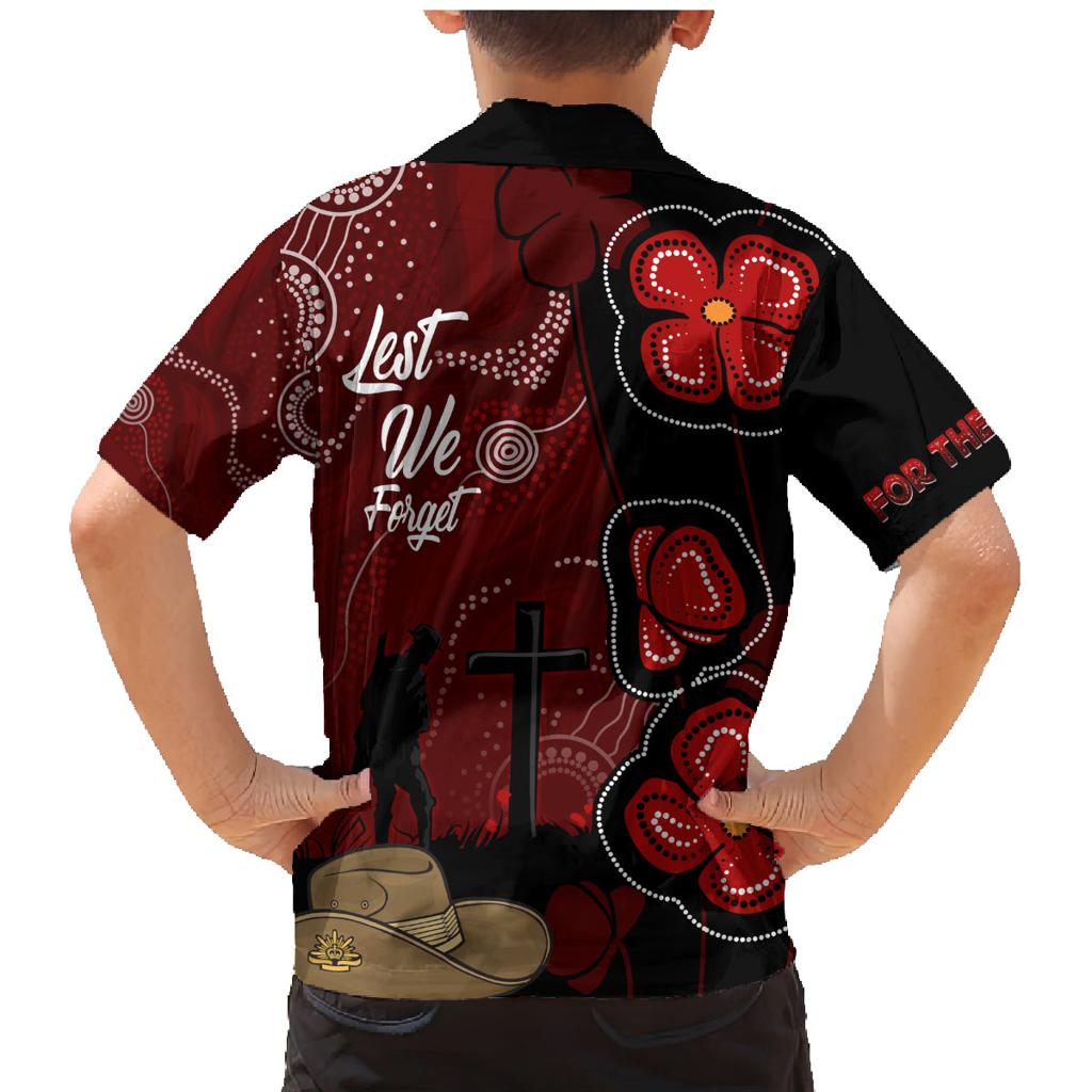 ANZAC Aboriginal Australia Family Matching Mermaid Dress and Hawaiian Shirt For the Fallen