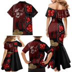 ANZAC Aboriginal Australia Family Matching Mermaid Dress and Hawaiian Shirt For the Fallen
