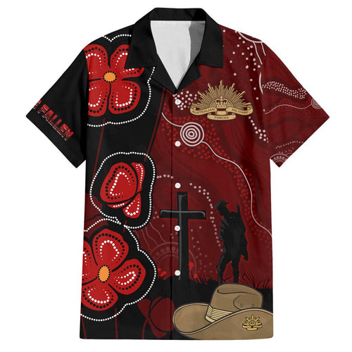 ANZAC Aboriginal Australia Family Matching Off Shoulder Short Dress and Hawaiian Shirt For the Fallen