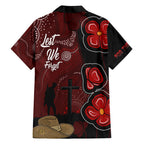 ANZAC Aboriginal Australia Family Matching Off Shoulder Short Dress and Hawaiian Shirt For the Fallen