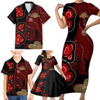 ANZAC Aboriginal Australia Family Matching Short Sleeve Bodycon Dress and Hawaiian Shirt For the Fallen
