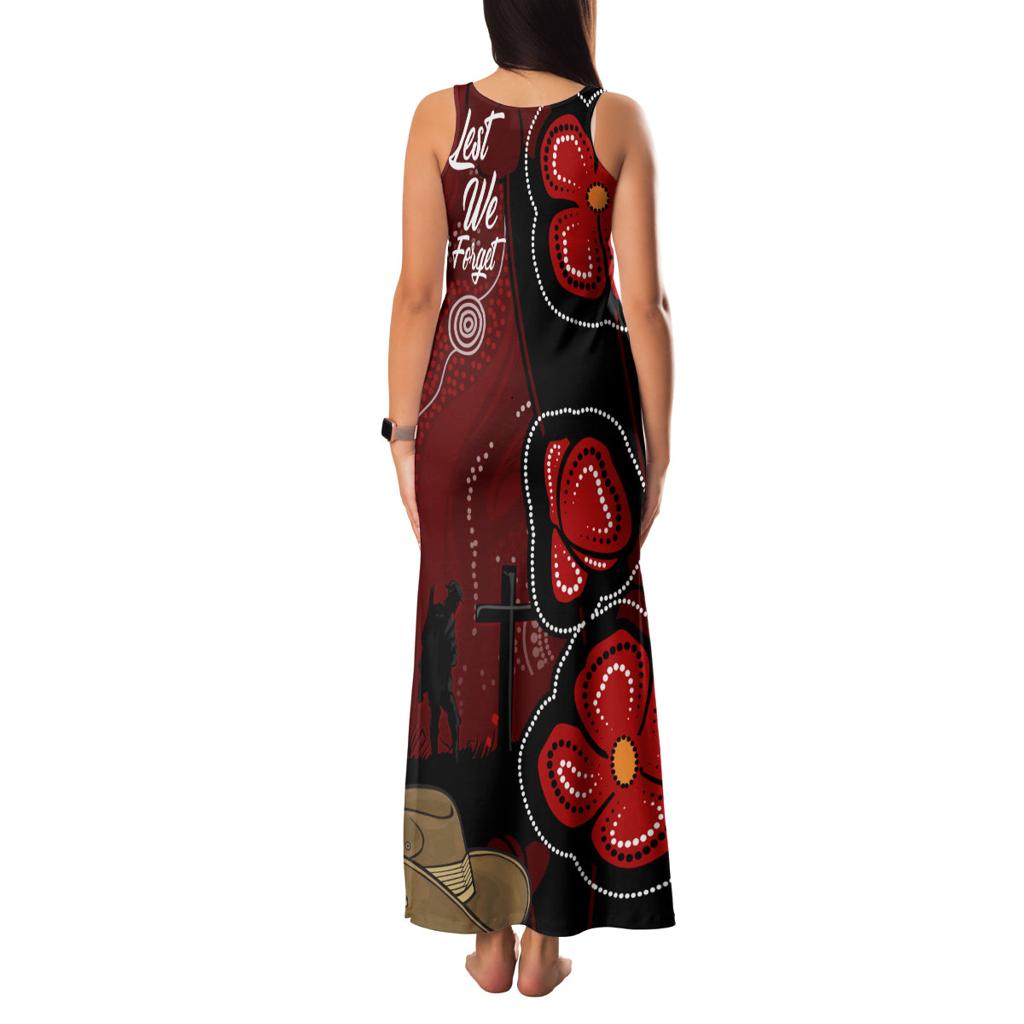 ANZAC Aboriginal Australia Family Matching Tank Maxi Dress and Hawaiian Shirt For the Fallen