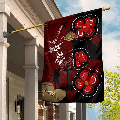 ANZAC Aboriginal Australia Garden Flag For the Fallen