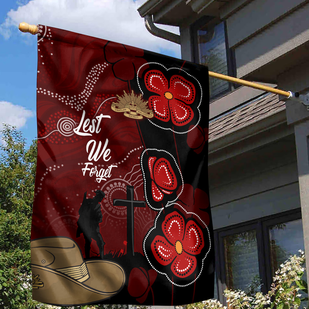 ANZAC Aboriginal Australia Garden Flag For the Fallen