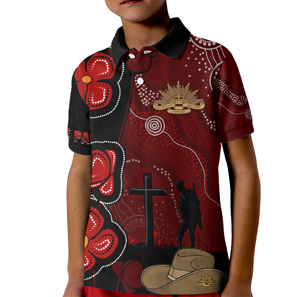 ANZAC Aboriginal Australia Kid Polo Shirt For the Fallen
