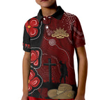 ANZAC Aboriginal Australia Kid Polo Shirt For the Fallen