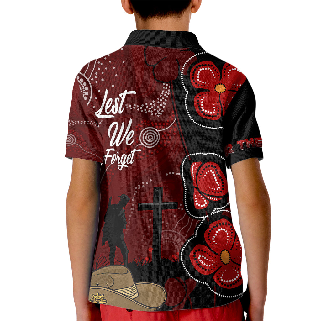 ANZAC Aboriginal Australia Kid Polo Shirt For the Fallen