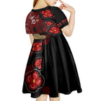 ANZAC Aboriginal Australia Kid Short Sleeve Dress For the Fallen
