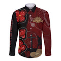 ANZAC Aboriginal Australia Long Sleeve Button Shirt For the Fallen