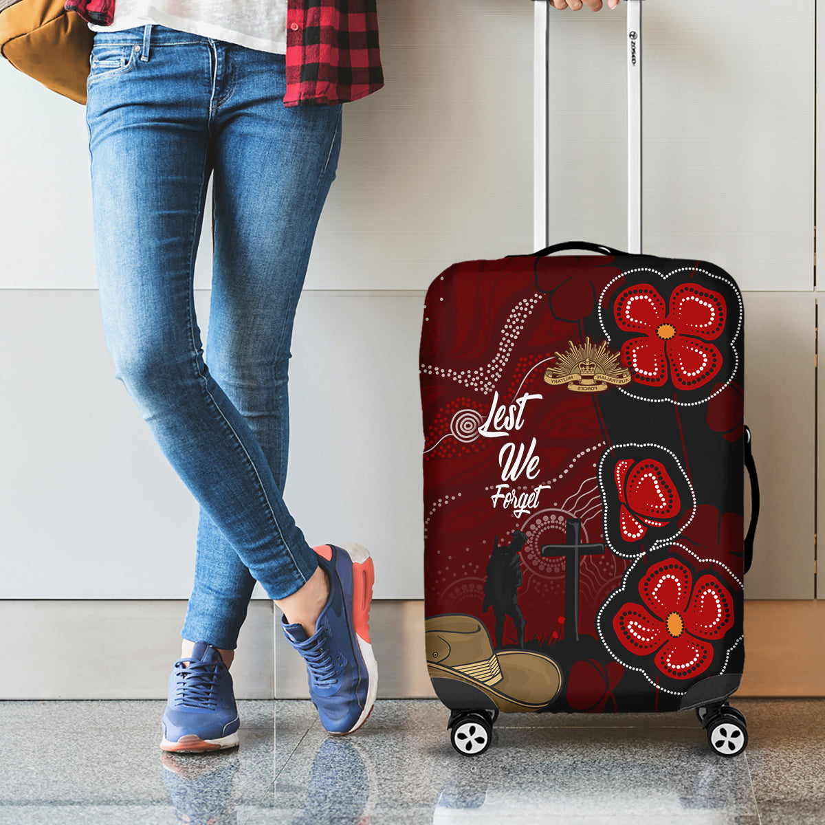 ANZAC Aboriginal Australia Luggage Cover For the Fallen