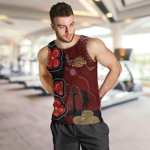 ANZAC Aboriginal Australia Men Tank Top For the Fallen