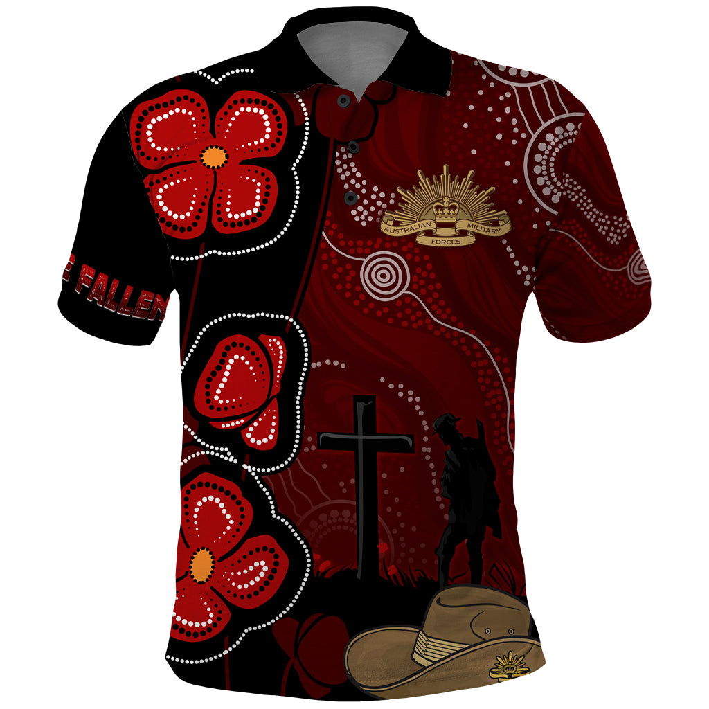 ANZAC Aboriginal Australia Polo Shirt For the Fallen