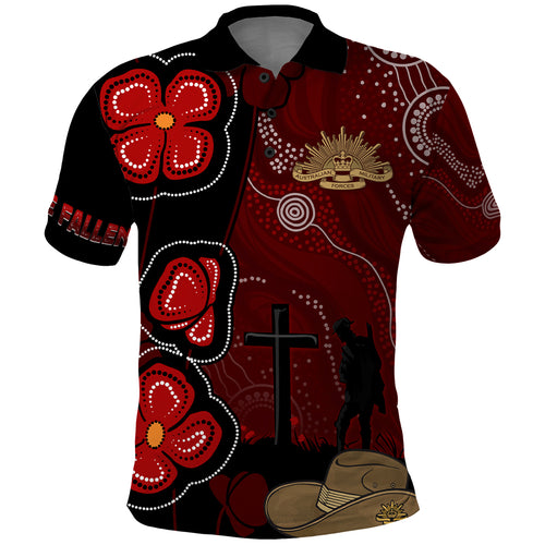 ANZAC Aboriginal Australia Polo Shirt For the Fallen
