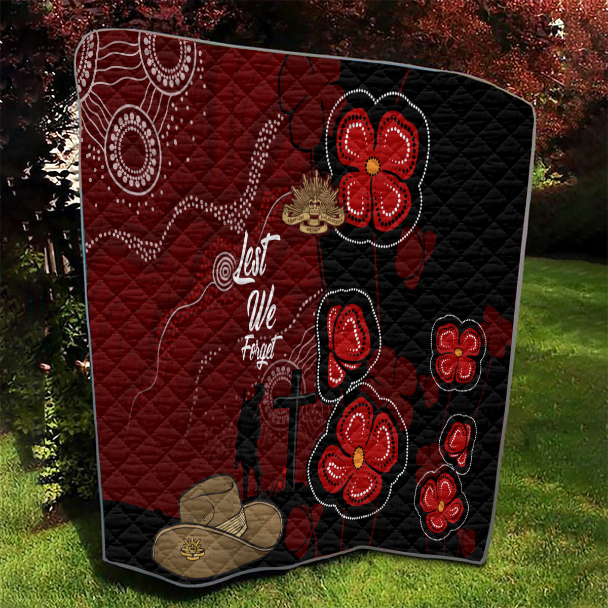 ANZAC Aboriginal Australia Quilt For the Fallen
