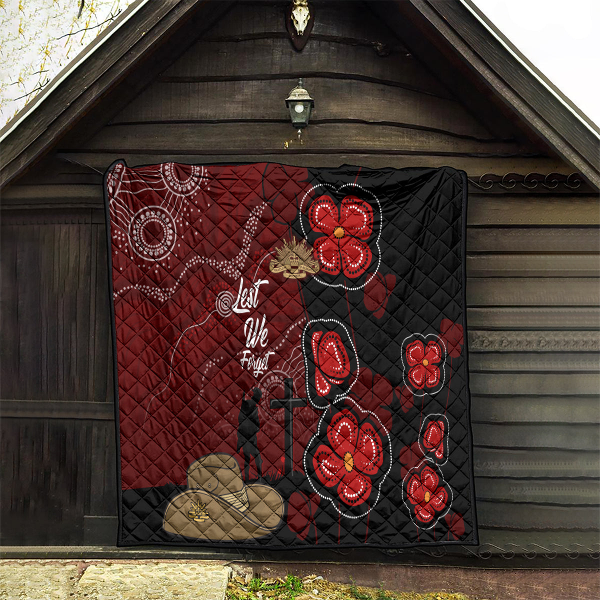 ANZAC Aboriginal Australia Quilt For the Fallen