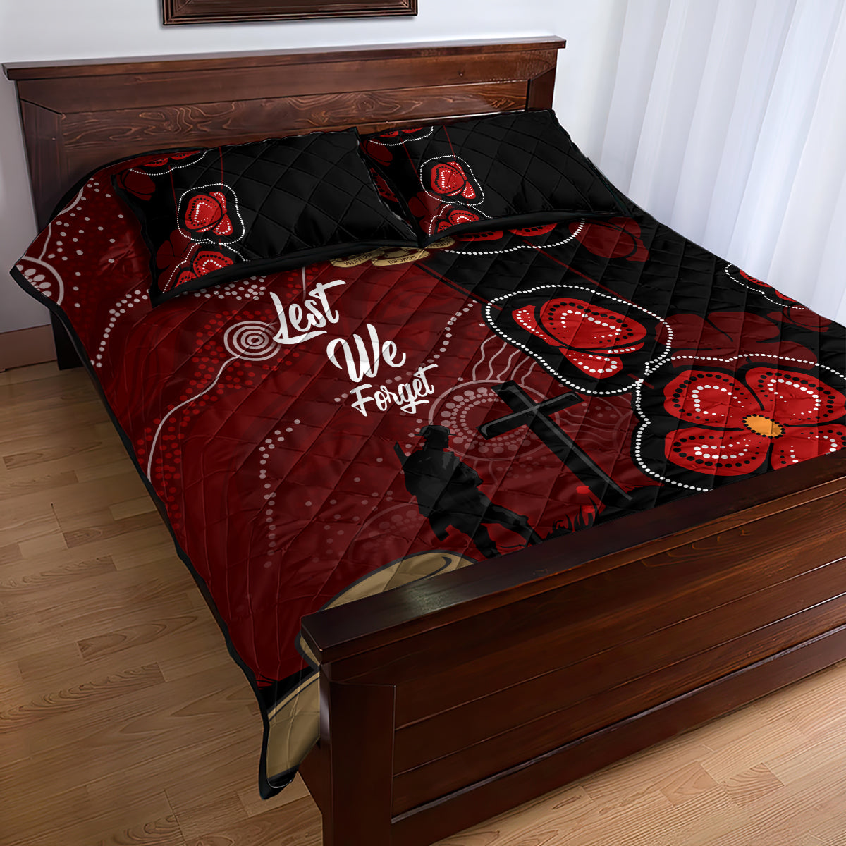 ANZAC Aboriginal Australia Quilt Bed Set For the Fallen