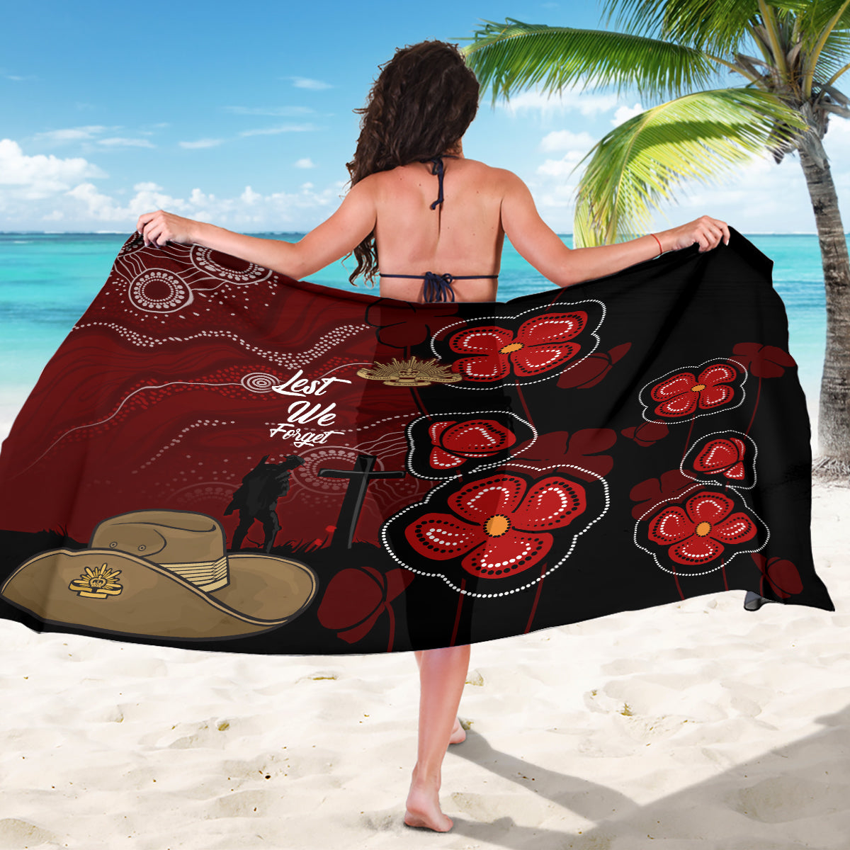 ANZAC Aboriginal Australia Sarong For the Fallen
