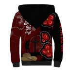 ANZAC Aboriginal Australia Sherpa Hoodie For the Fallen